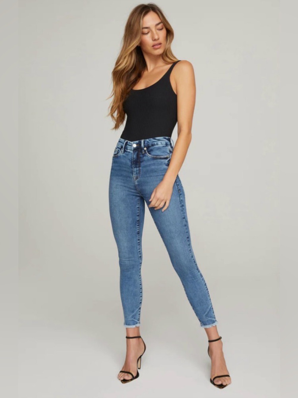 Good American Good Waist Crop Blue633